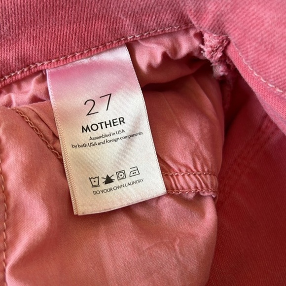 Mother The Hustler Ankle Fray Jeans Rose of Sharon Pink Wash Size 27 - Picture 8 of 10